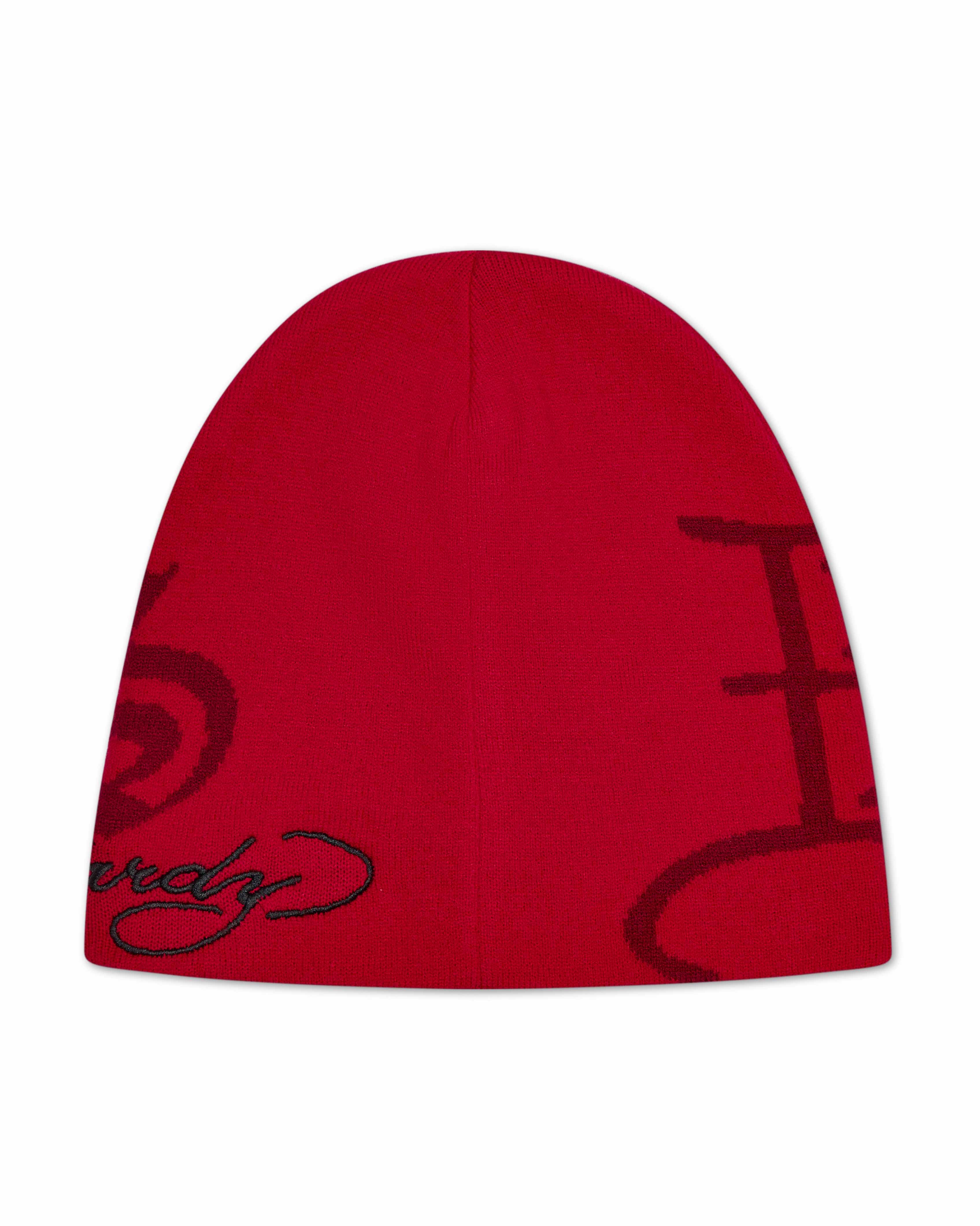 Trapstar x Ed Hardy Men's Beanie Red USA | 54KYAZBLC