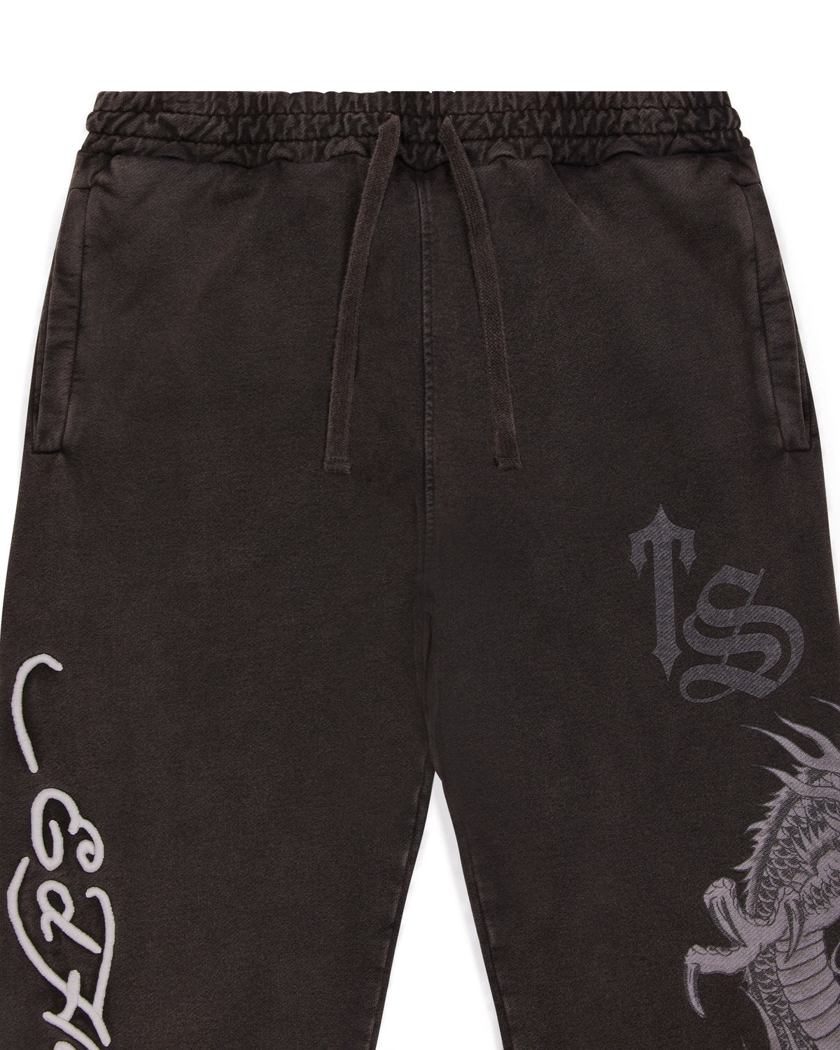 Trapstar x Ed Hardy Script Men's Sweatpants Grey USA | 34SWTHLYX