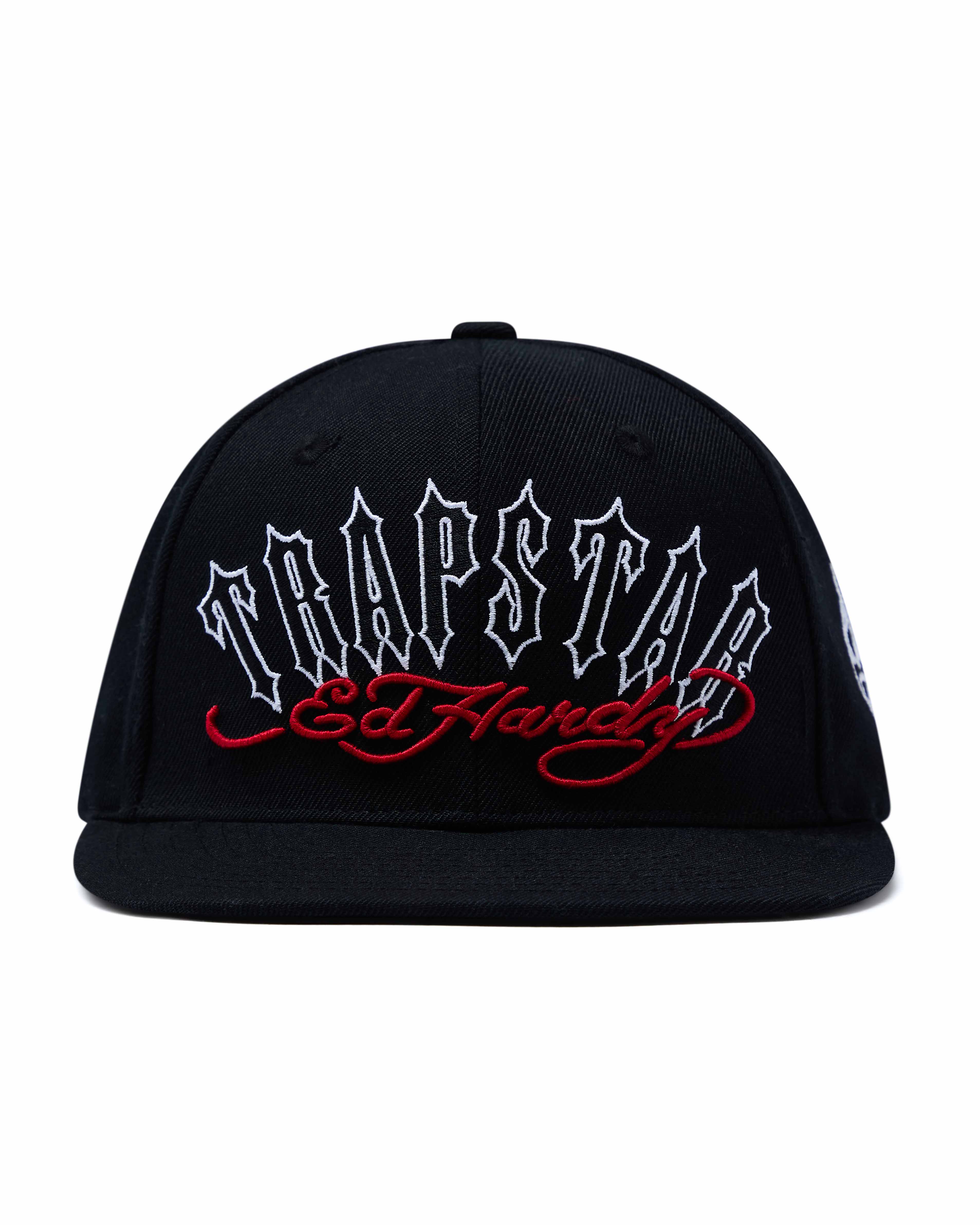 Trapstar x Ed Hardy Snapback Men\'s Hats Black USA | 73FKMHXBN