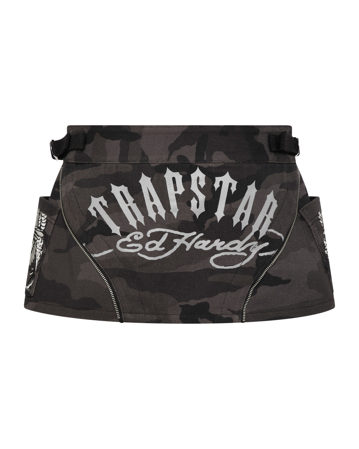 Trapstar x Ed Hardy Women\'s Skirts Black / Camo USA | 92ZABMCSQ