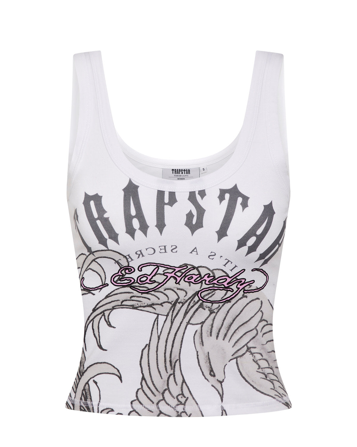 Trapstar x Ed Hardy Women\'s Vests White USA | 17SXJZEVD